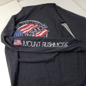 Alstyle Mount Rushmore Long Sleeve T Shirt Adult Medium 2-Sided